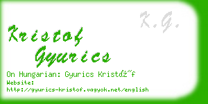 kristof gyurics business card